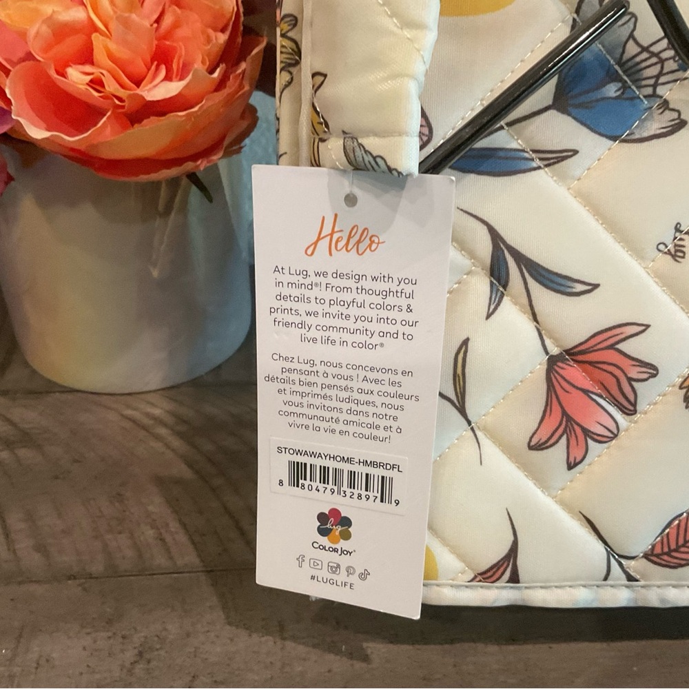 Lug Stowaway 5 Shelf Hanging Organizer Hummingbird Floral - Picture 3 of 6
